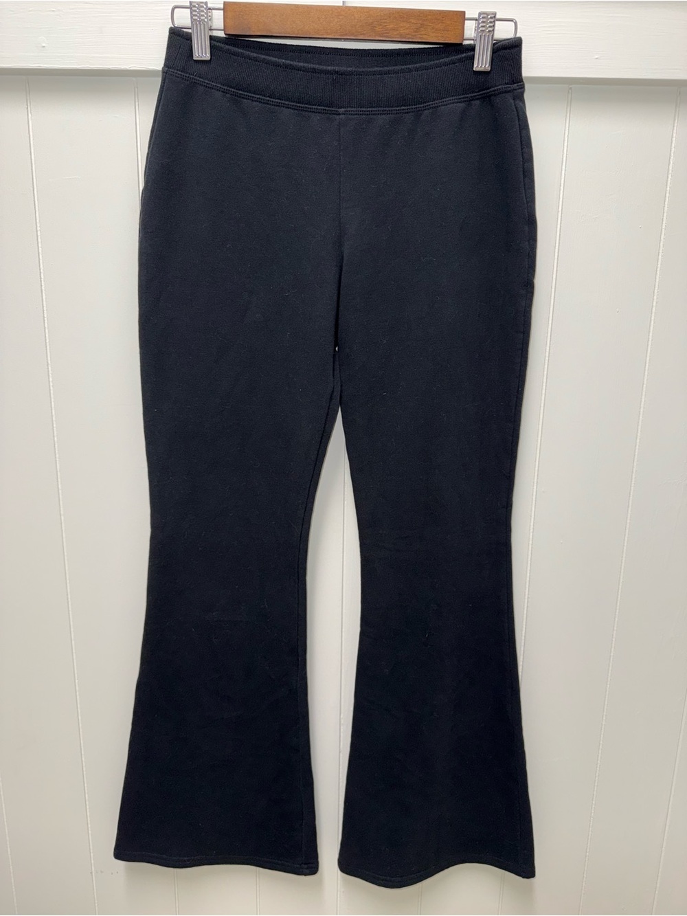 Hollister Black Flare Pants Women’s Small Short Stretch Pull On Y2K